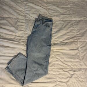 Abercrombie & Fitch The Dad High Rise Light Wash Jeans